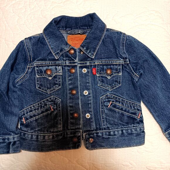 Levi’s Girl Vintage Y2K Levi’s Denim Trucker Jacket Size 3T - Picture 2 of 12
